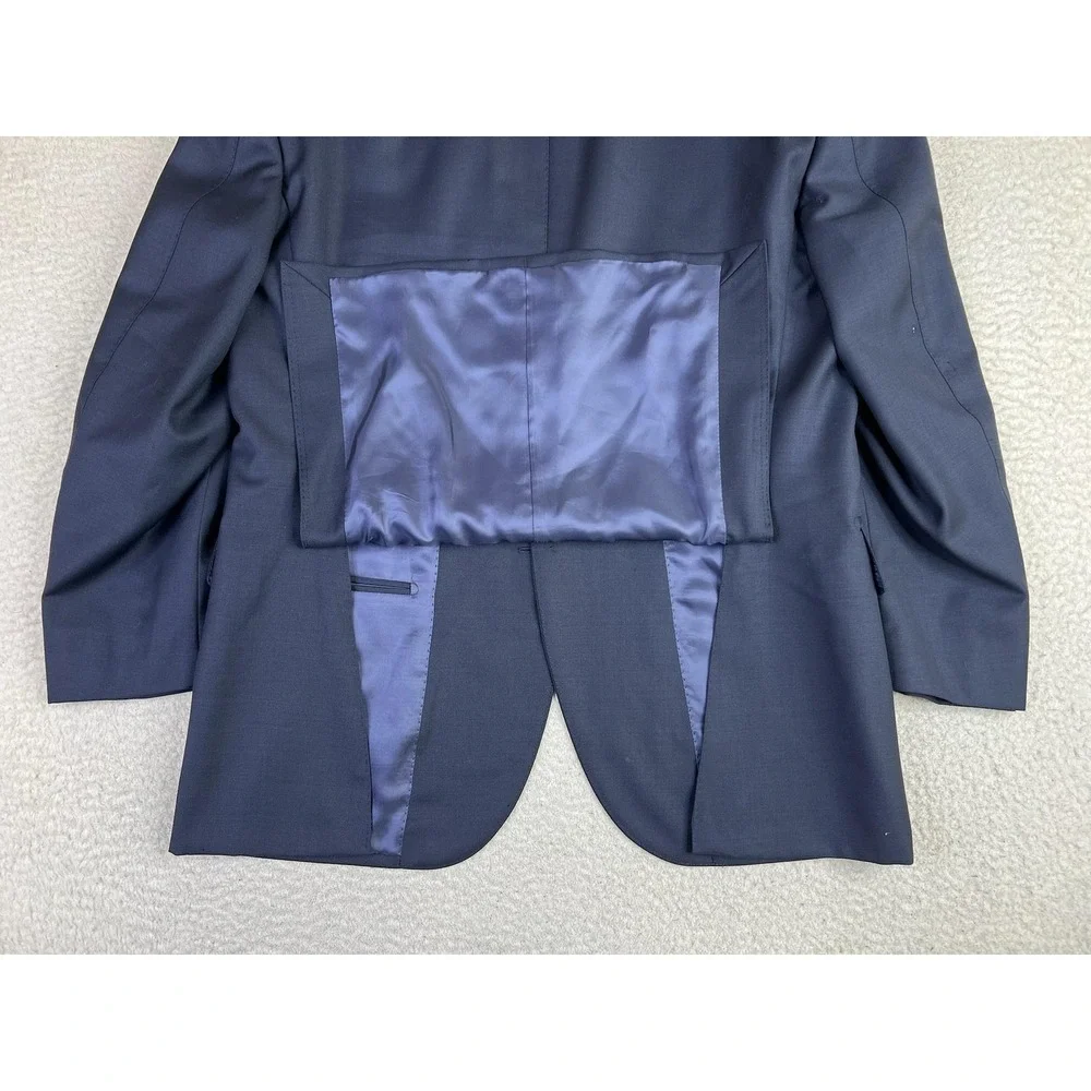 Suitsupply Suit Jacket Mens 40S Navy Blue Wool Lazio Slim Fit Super 110s